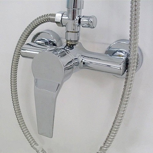 Single handle double hole shower faucet hot and cold faucet concealed shower faucet mixing valve copper