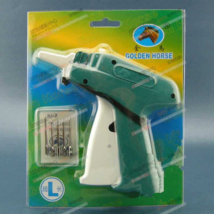 Golden Horse S Type Clothing Hangar Gun Play Card Snatched L Type For Hanging Tag Gun With 5 Needles