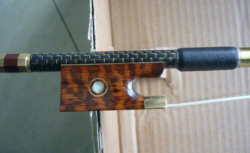 Small Ticking Bow Advanced Violinist Bow Carbon Pliers Gold Plated Bow Rod Snake Wood Frog