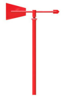 MWS-R metal wind direction mark Meteorological wind direction mark Contains 1 meter 2 bracket