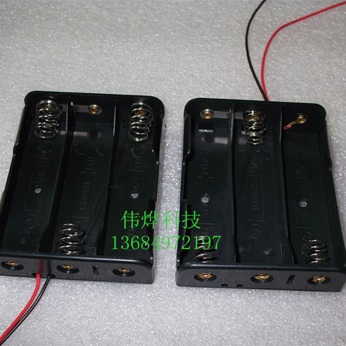18650 series three battery box 18650 series three battery box with pointed tip with protection line 150mm