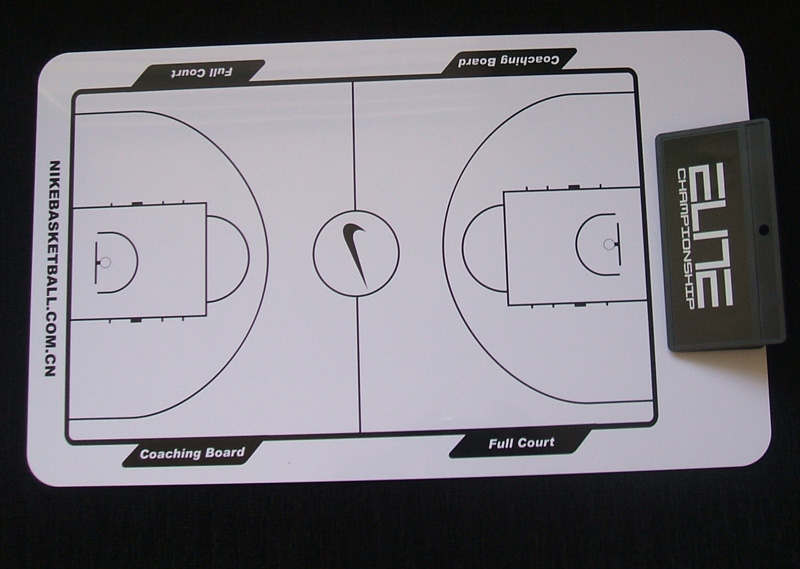 Basketball Tactical Board Coach Board Pen & Eraser (Black & White)