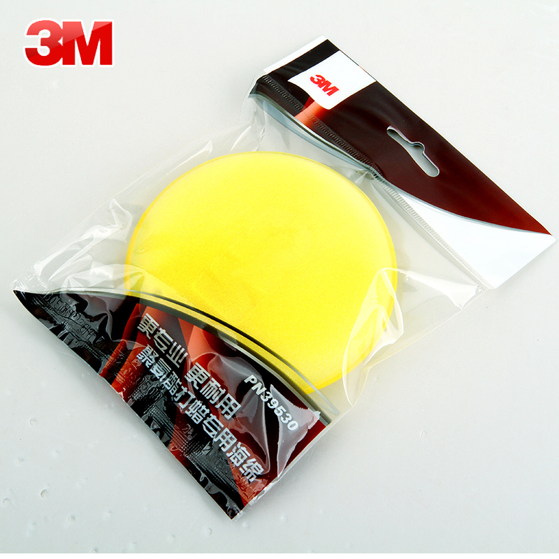 3M 聚氨酯专业打蜡海绵 打蜡专用 PN39530 汽车打蜡海绵 圆形海绵