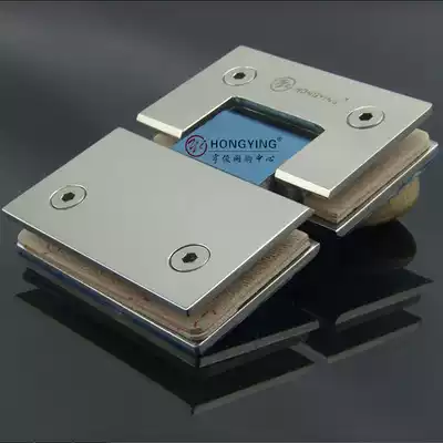 HongYing High-end stainless steel solid precision casting 180 degree mirror bright bathroom clip shower room glass hinge