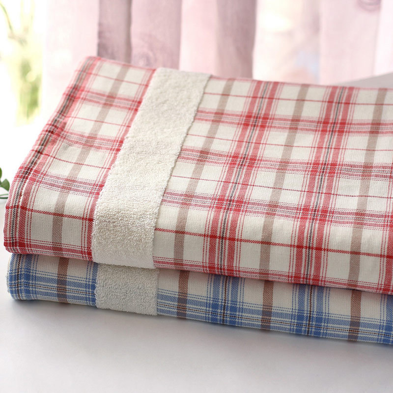 Foreign Trade Original Pure Cotton Gauze Bath Towel Pastoral Style Gauze Terry Beach Towel Swimming Soft and Absorbent 80*150