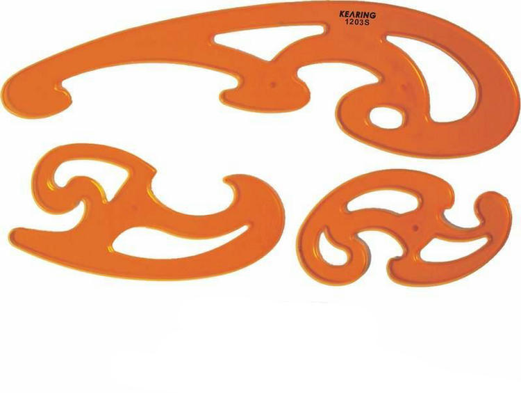 Three sets of cloud ruler drawing with curve ruler plate 3 pieces of cloud-shaped ruler suit clothing design comic tool