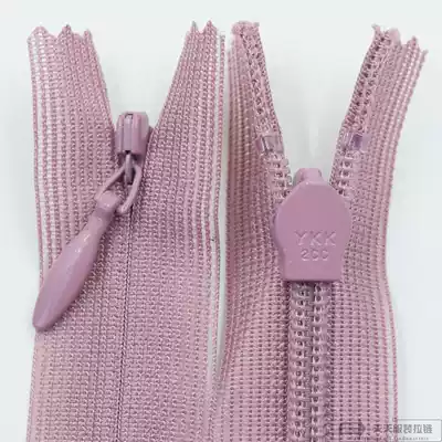 YKK2 lace edge invisible closed zipper short skirt dress wedding dress 069 rubber purple 25cm