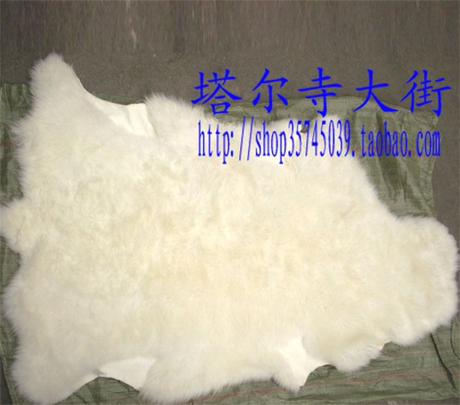 Qinghai-Tibet Plateau specialty whole sheepskin yellow and white, about 130 cm long