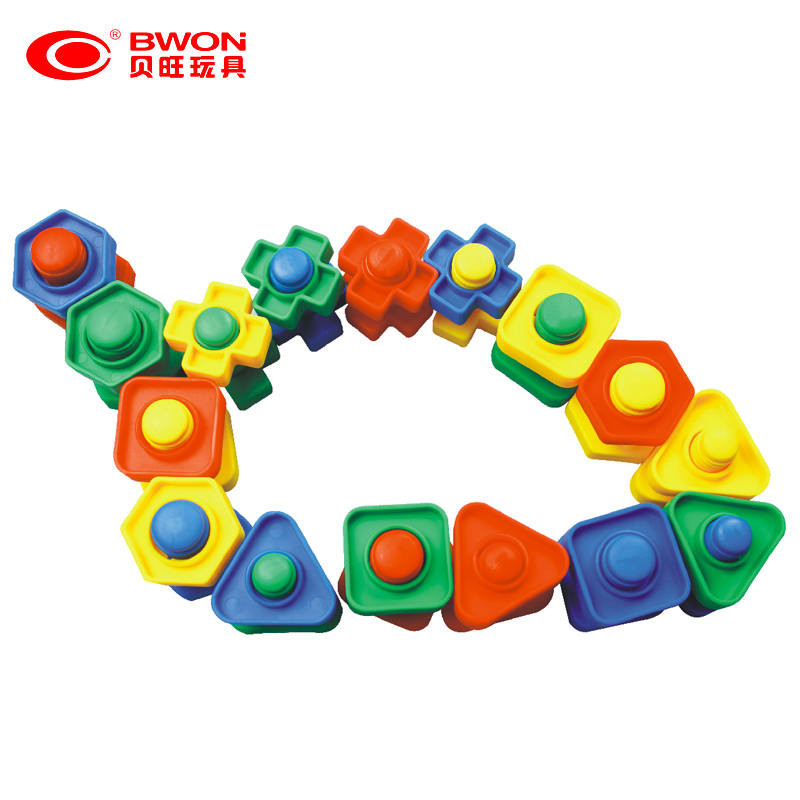 Kindergarten Baby Screws Pair of Touch Plastic Parquet Assembly Building Blocks Children Puzzle early Tabletop Building Blocks Toys 