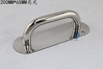 Bright light stainless steel push-pull plate channel gate stairway wooden door handle fireproof door handle size number round bottom plate