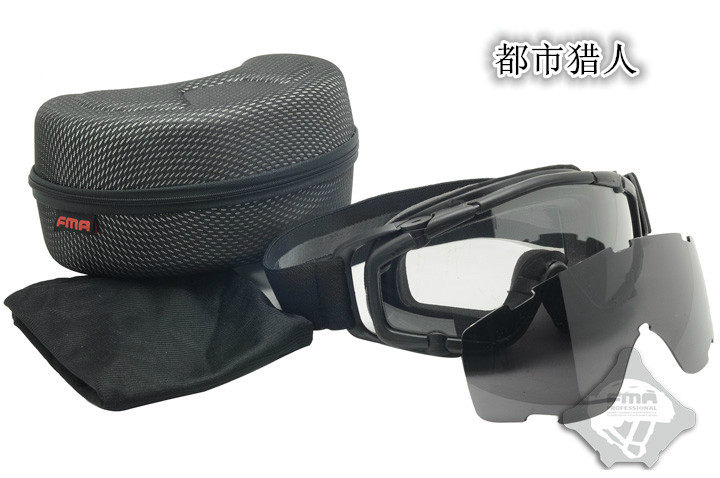 FMA OK goggles Outdoor anti-fog glasses Riding goggles Direct wear (with two lenses multi-color)