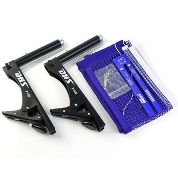 Red Double HeineHei DHS P106 Table Tennis Network High-size (clamp-type) bracket with ball mesh net