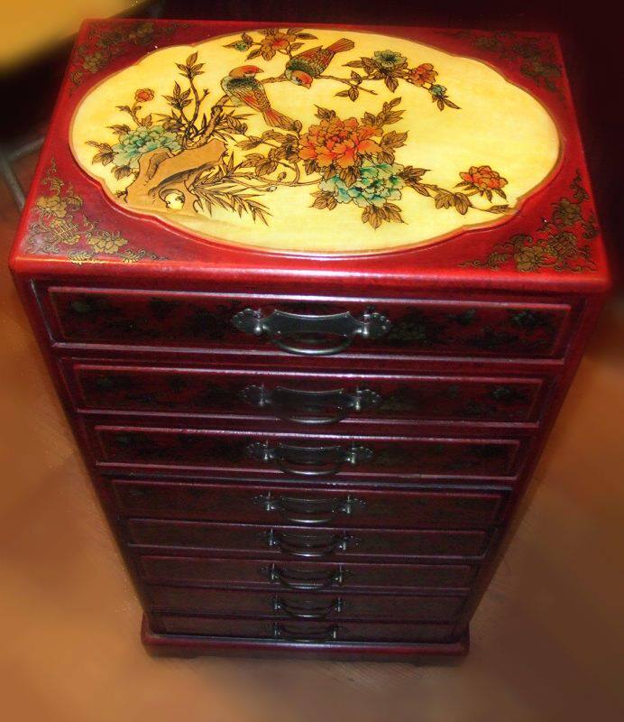 Boutique Antique 8 Pumping Hotel Furniture Antique Jewelry Case Antique Versatile Cosmetic Case Retro Containing Box-Taobao