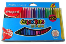 French mapede mapped 24 color easy to wipe easy to hold plastic crayon paper box does not touch hands