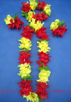 Stage costume Hawaiian hula corset Performance catwalk Cheerleader Party garland suit Red and yellow