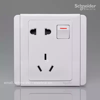 Special price Schneider Metropolis Series with two-three-plug one-open five-hole socket E3015 10US(WW)