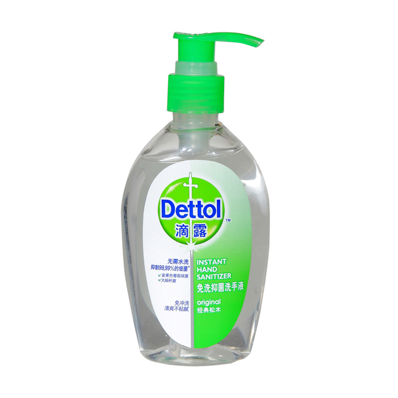Dettol滴露 免洗抑菌洗手液经典松木200ml常用装 消毒除菌免水洗