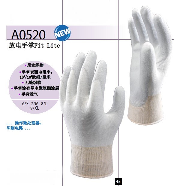 Japan SHOWA antistatic palm PU coated anti-slip gloves A0520 L code