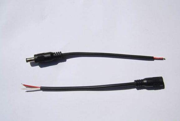 LED LIGHT WITH LIGHT STRIP LOW PRESSURE 12V POWER SUPPLY ADAPTER SPECIAL PLUG CONNECTOR POWER CORD BLACK MALE HEAD LINE