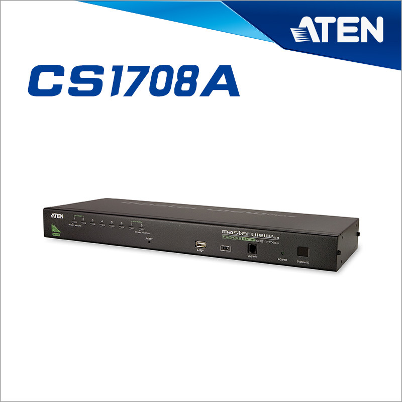 ATEN macro positive CS1708A 8 in 1 out VGA PS2 USB hybrid KVM switcher can upper rack 