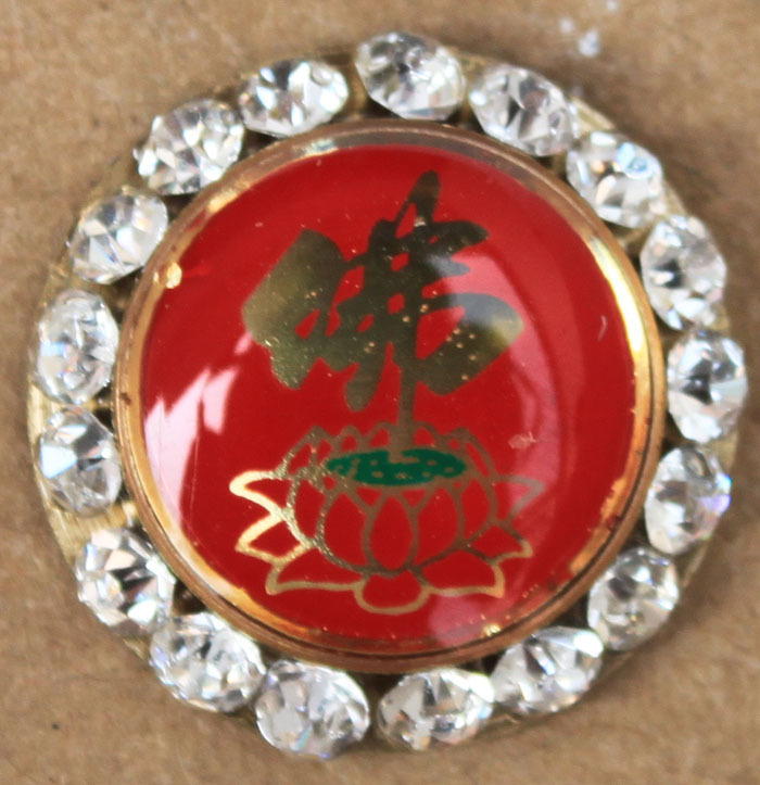 Manufacturer Direct sales Buddhist Supplies The mascot of the Buddha Buddha Character Inlaid Drilling Brooch