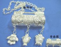 Three Drilling Credibility (silver jewelry workshop) 100 heirloom lock-up 9 9 pure silver long life lock 11 PURE MANUAL WORK Can Be Set