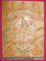 Nepal Thangka Green Mother Handmade Mineral Raw Material Gold and Silver Powder Thangka