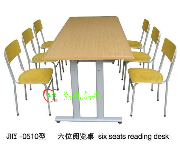 Special Price Study Desk Training Desk Writing Student Desk Conference Desk Six Double Pillar Library Reading Desk chairs