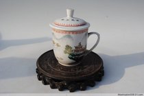 Hand-drawn landscape tea cup pastels in the early days of Liberation