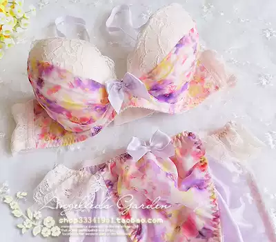 Japanese Japanese thick gathering sweet candy girl underwear lingerie set romantic purple 65D70BCD75D