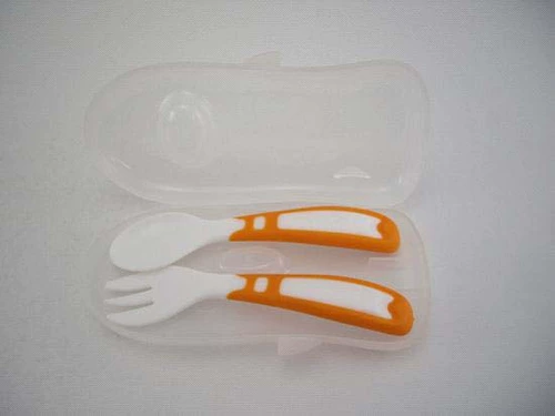Обучающая ложка, вилка, переносная коробка для выхода на улицу, Гонконг