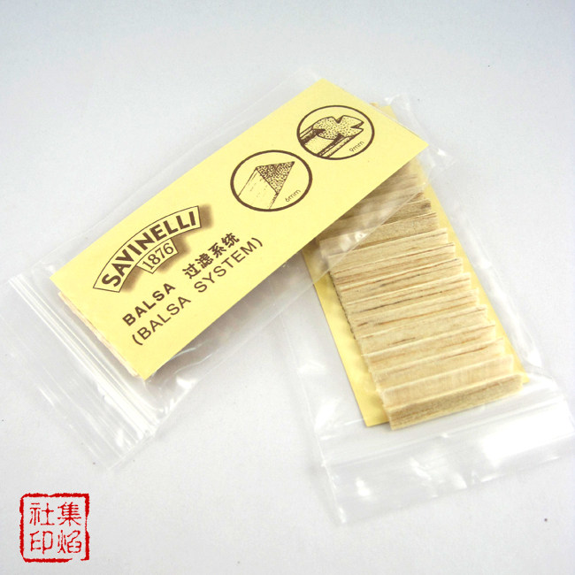 Italy SAVINELLI Shafen balsa Ecuador light wood adsorption type 6mm tobacco hopper filter core 20
