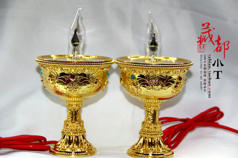 (part) High foot Eight auspicious electric crisp oil lamp Buddha front for lamp environment protection safety Changmin lamp (for lamp