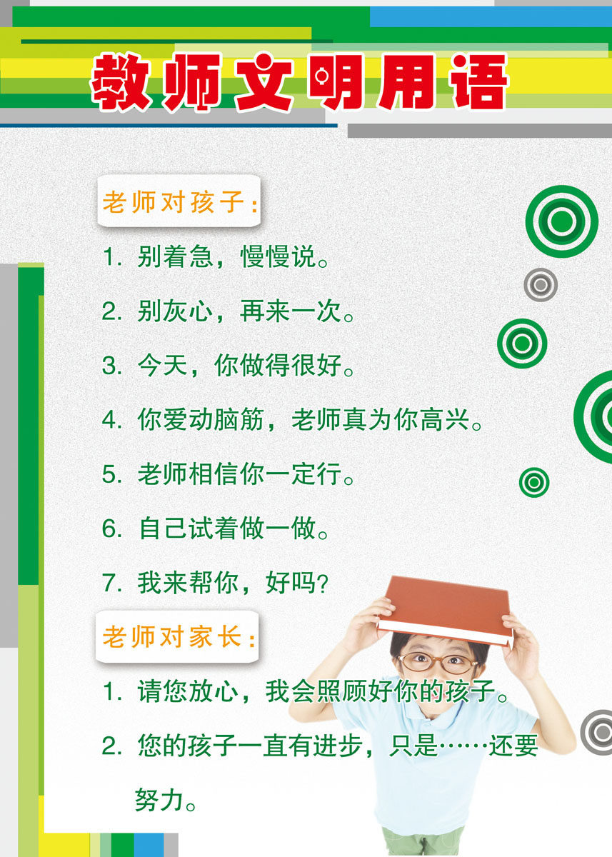 632海报印制海报展板素材358教师文明用语(1)
