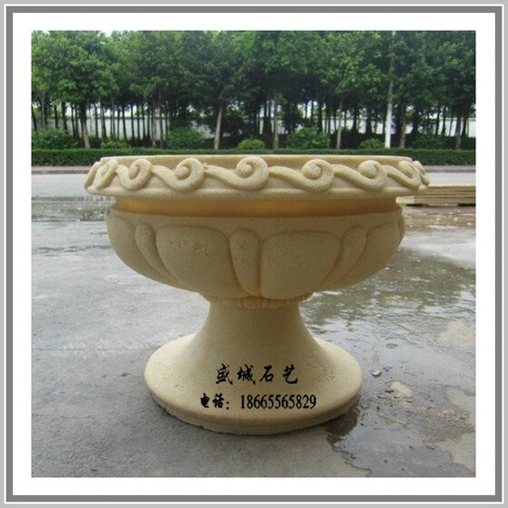 Sandstone Flower Pots, Sandstone Relief Background Walls, Hotel Villas, Community Gardens, Landscape Sculptures, Outdoor Flower Pots