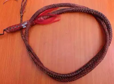 (Western whip) red two meters five or three meters fitness whip martial arts whip Shepherd whip (leather handle) without whip sheath