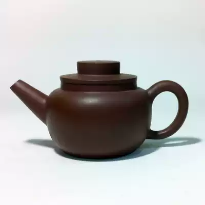 Yixing purple clay pot antique collection raw ore cement old flavor giant wheel bead 200cc full hand pot