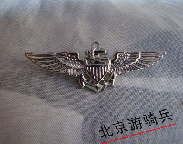Metal Badge American Seasail Chapter Air Soldier Chapter flight Chapter Dress Uniform with Silver Color