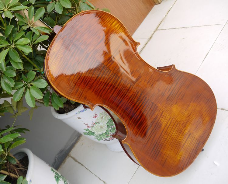 High-end natural pattern cello plays the exam tiger stripe handmade cello sound thick resonance