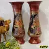 Pakistan craft gift decoration Bronze vase 10-inch paint figure Xinjiang style dining room hotel decoration decoration