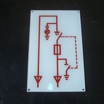  Plexiglass engraving * High voltage cabinet simulation line sign product panel Acrylic sign nameplate processing