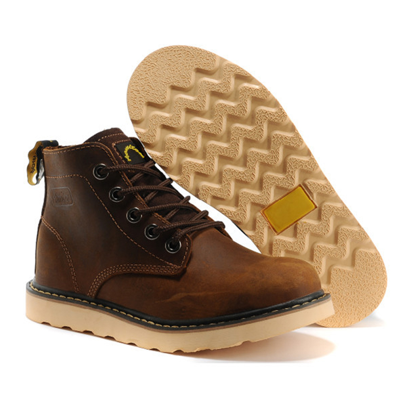 Autumn retro cowhide tooling boots leather waterproof martin boots men's boots breathable leather boots trend short boots women and bare boots