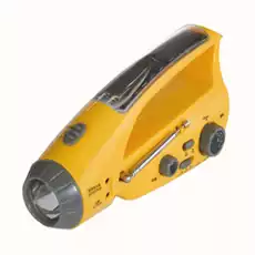 Solar multi-function flashlight Radio alarm Hand-cranked power generation Emergency flashlight charger Distress product