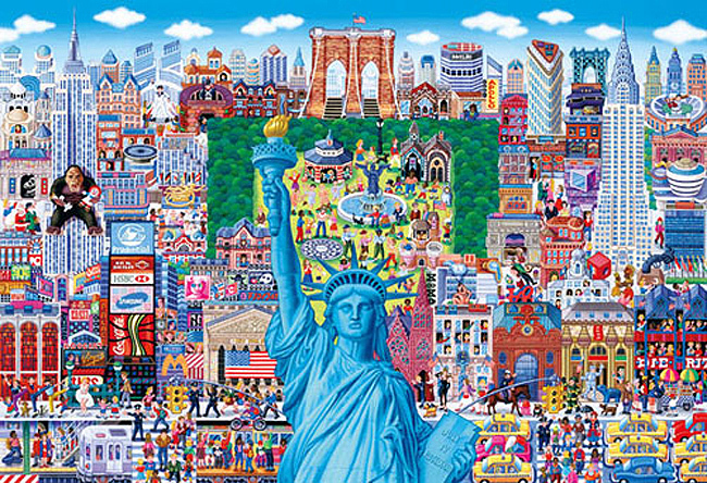 Out of print spot Japan BEVERLY imported puzzle New York architectural famous collection mini 1000 pieces