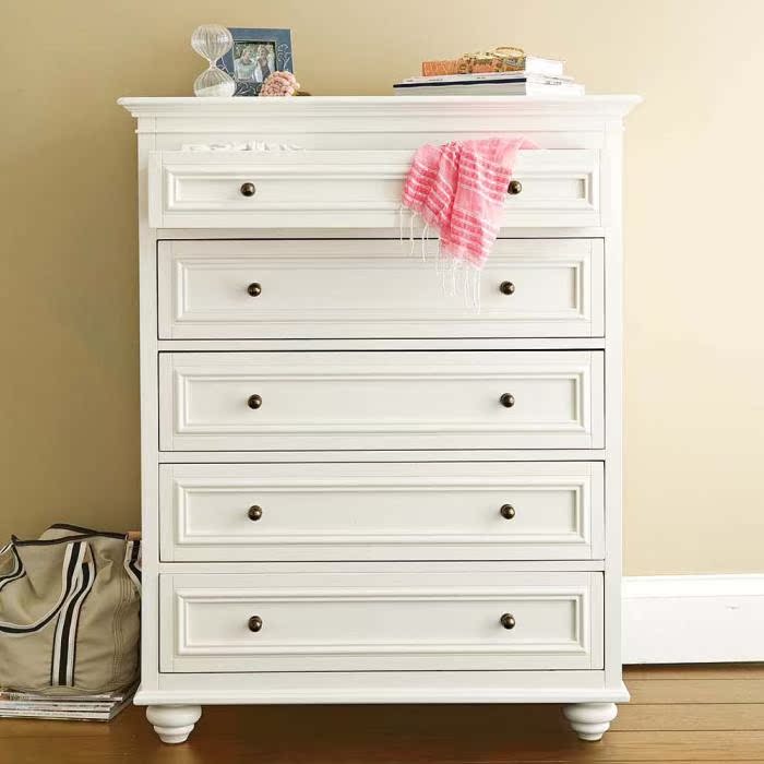 European-style rural Mediterranean style custom solid wood drawer cabinet five-cupboard cabinet