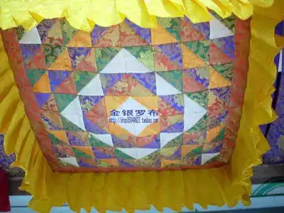 Decoration of the Buddha hall canopy treasure cover cloth umbrella diameter about 110 cm in the middle is a cross vajra
