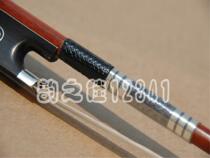 High-grade Sumu Ebony Silver Violin bow ebony inlaid with colored shell tail Library Mongolian Horsetail