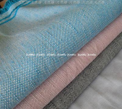 Interwoven Linen Fabric Thick Weave Thick Linen Fabric Colorful Plaid Linen Decorative Linen
