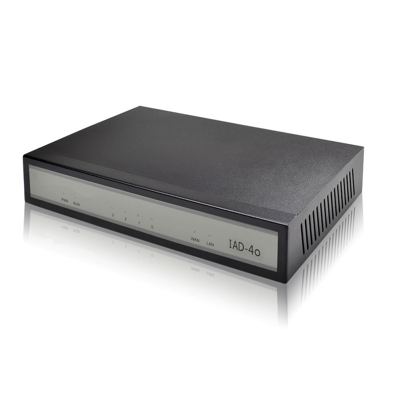 Shenzhen Jian Iad-4O Fxo Voice Gateway Sip Protocol Ip Network Phone Equipment Analog Relay Pstn Landline External Line Connection 4-Port O-Port Gateway, Not an Ippbx Server Connection