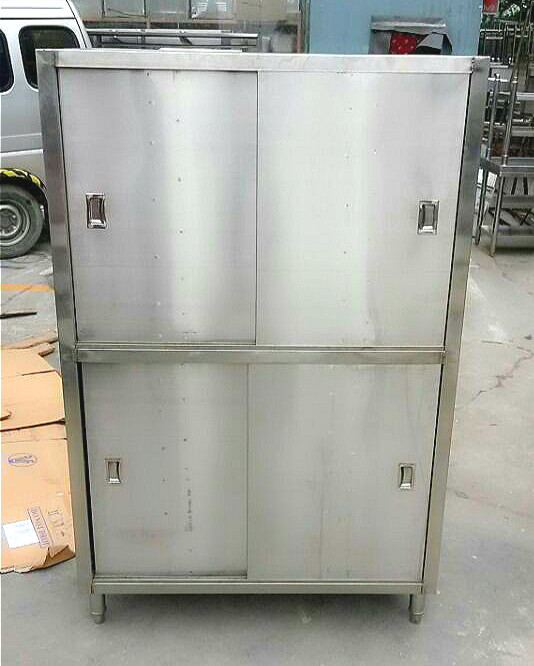 Kitchen rack corner rack four-door storage cabinet stainless steel storage cabinet storage cabinet cupboard cabinet